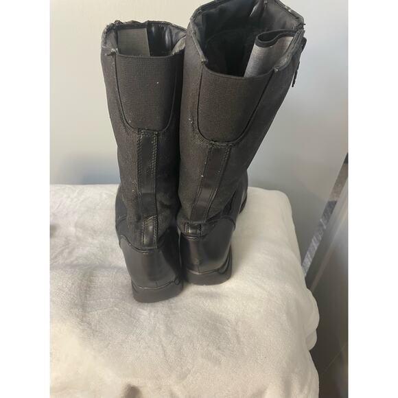 Totes black waterproof faux fur lined winter snow boots women's size 8 M - Picture 4 of 8